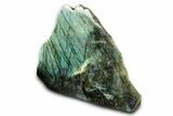 Wide, Single Side Polished Labradorite - Free-Standing #341829-1